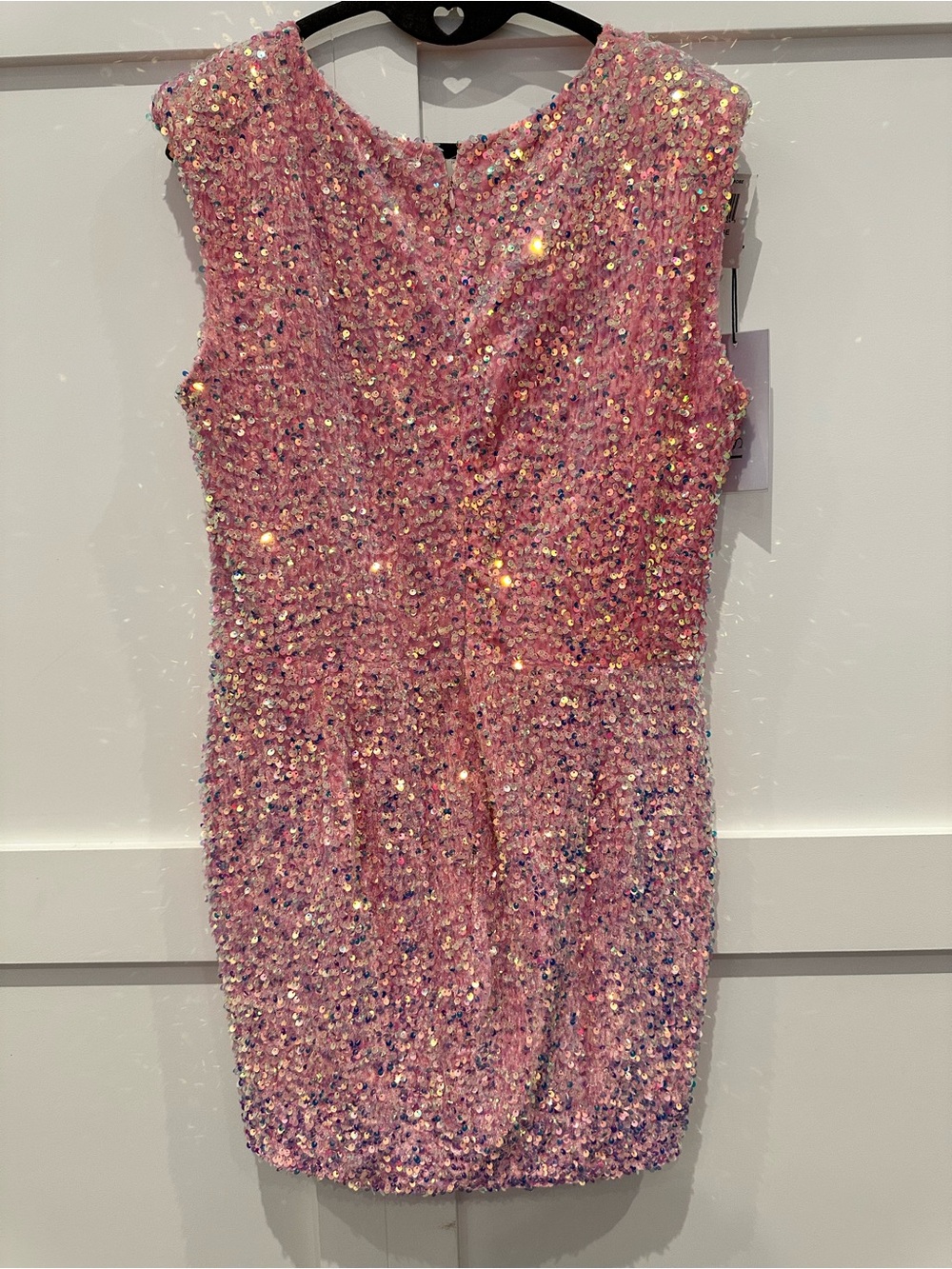 New with Tags Helsi Pink Sequin V-Neck Mini Dress  XL - Picture 4 of 7